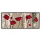 Stupell Industries Red Anemones on Tan Framed Giclee Wall Art Design by Brian Foster
